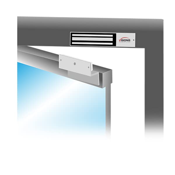 Visionis Fpc 5193 1200Lbs Indoor Electromagnetic Lock With 1,200 Lbs L And Z Bracket For Inswinging Door Access Control Maglock