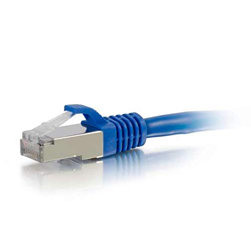 C2G 28707 Cat5E Cable   Snagless Shielded Ethernet Network Patch Cable, Blue (100 Feet, 30.48 Meters)
