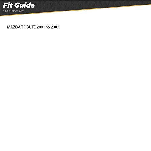 Scosche MA1542B Compatible with 2001 07 Mazda Tribute ISO Double DIN Dash Kit Black