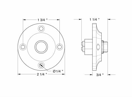 Deltana Bbr213Cr003 Round Contemporary Bell Doorbell Button