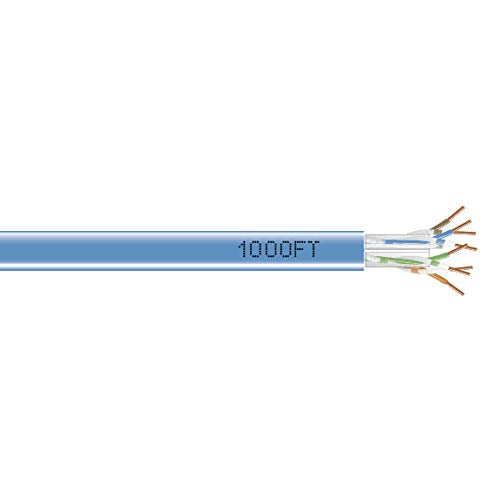 Cat6 550 Mhz Solid Ethernet Bulk Cable   Unshielded (Utp), Cmr Pvc, Blue, 1000 F