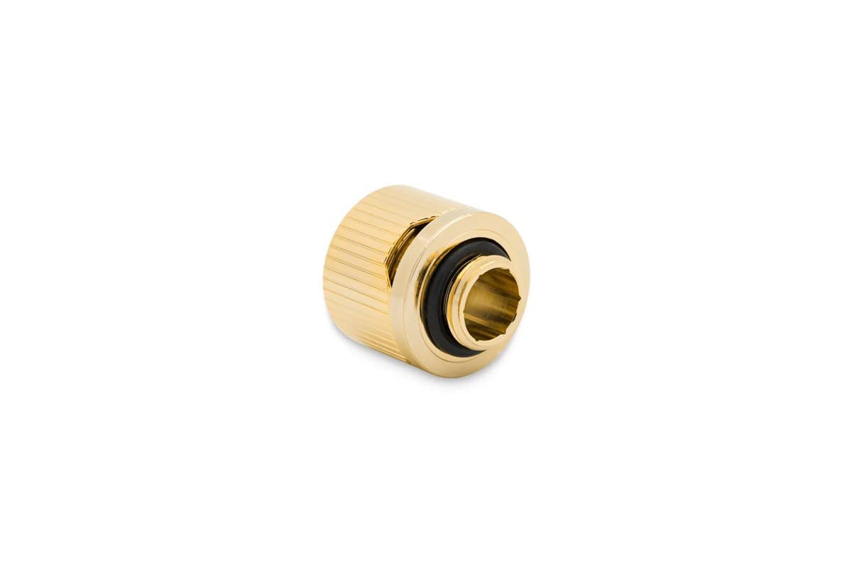 Ekwb Ek-Quantum Torque Stc-10/16 Compression Fitting For Soft Tubing, 10/16Mm (3/8 Id, 5/8 Od), Gold