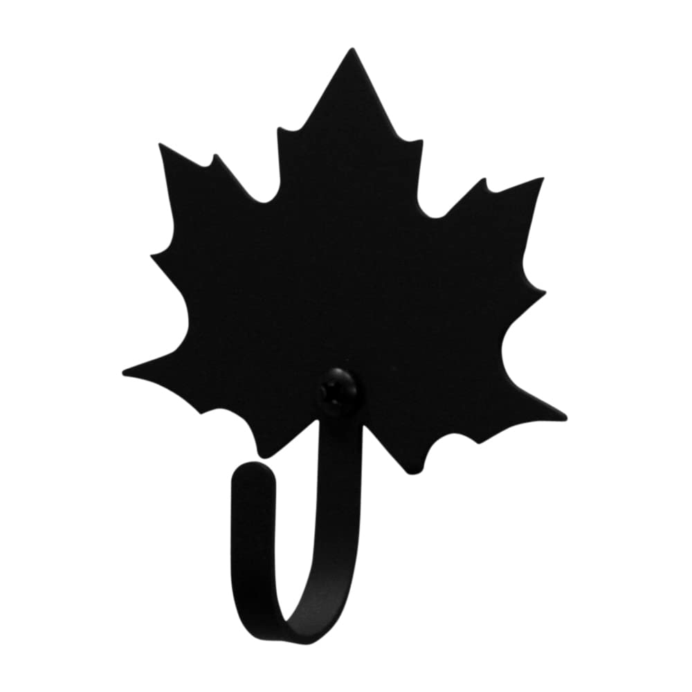 Village Wrought Iron XSmall Autumn Maple Leaf Wall Hook Decorative XSmall