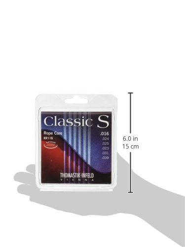 Thomastik Infeld Kr116 Classical Guitar Strings: Classic S Series Rope Core Set W/Nylon Tape Trebles E, B, G, D, A, E
