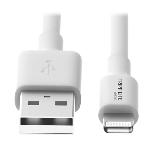 Tripp Lite Apple Mfi Certified 6 Feet 2M Lightning To Usb Cable Sync Charge Iphone/Ipod/Ipad   White (M100 006 Wh)