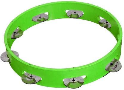 Music Gallery Headless Tambourine  Green, 20CM