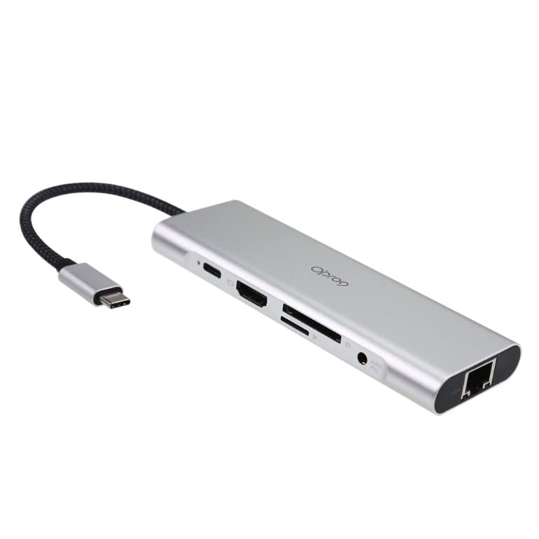 9 In 1 Usb C Hub Multiple Adapter, 3 Usb 3.0 Ports Up To 5Gbps Transfer, 4K@30Hz Hdmi, 60W Pd, Sd/Tf Card Reader, 3.5Mm Audio Ja