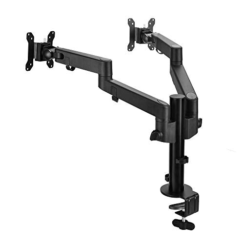 Siig Dual Monitor Desk Mount, Replaceable Articulating Arm, 14'' To 30'', Fully Adjustable, Fits Flat/Curved Monitor, Load Beari