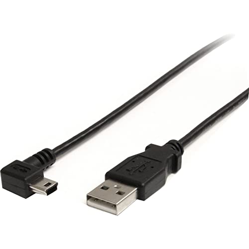 Startech.Com 3 Ft. (0.9 M) Right Angle Usb To Mini Usb Cable   Usb 2.0 A To Right Angle Mini B   Black   Mini Usb Cable (Usb2Hab