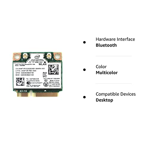 Intel Dual Band Wireless-Ac 7260 2X2 Network Plus Bluetooth Adapter (7260.Hmwwb.R)