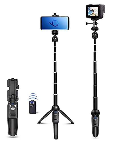 Selfie Stick, 40 Inch Extendable Selfie Stick Tripod,Phone Tripod With Wireless Remote Shutter Compatible With Iphone 13 12 11 P