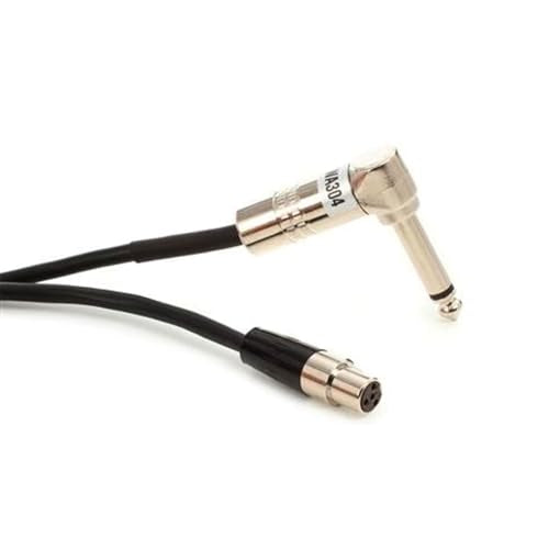 Shure Wa304 2' Instrument Cable, 4 Pin Mini Connector (Ta4F) With Right Angle 1/4'' Connector