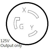 Parkworld 886511 Household Regular 15 Amp 5 15P Plug To Locking L6 20R Socket, 8 Inches