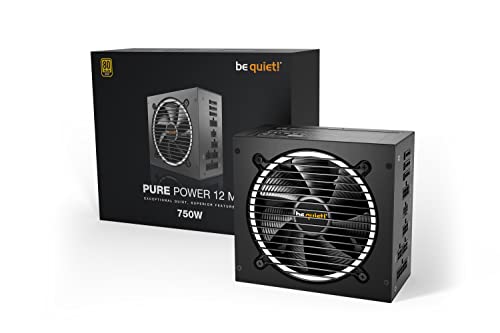 be quiet! Pure Power 12 M 750W Modular Power Supply | 80 Plus Gold | ATX 3.1 | PCIe 5.0 | 10 Year Warranty | BN504