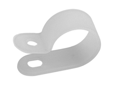 Xingyheng 200Pcs White Nylon R Type Cable Clips Fastener For 1/2 Inch (12.7Mm) Dia Wire Tube (Plastic Wire Cord Clip Fixer)