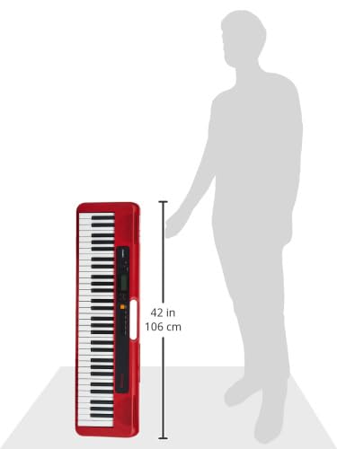 Casio Casiotone Ct S200Rd 61 Key Portable Keyboard (Red)
