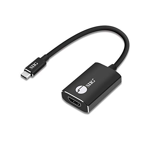 Siig Cb Tc0C12 S1 Usb Type C To 4K Hdmi Cable Adapter   Thunderbolt 3 Compatible   Male To Female Converter   Reversible Plug De