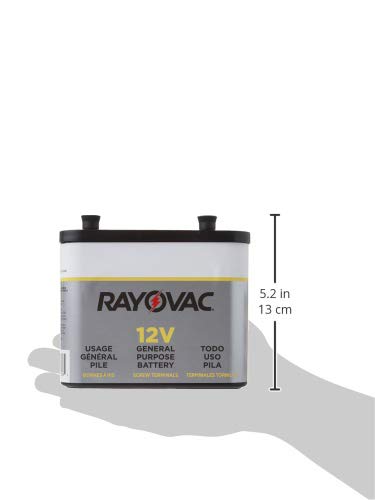 Rayovac General Purpose Lantern Battery, 12 Volt, Screw Terminals, 926C