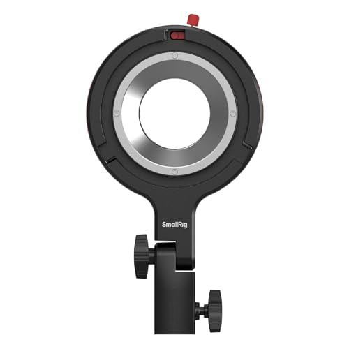 SmallRig Bowens Mount Adapter for RC 60b, Maximum Payload 1.5kg, Compatible with Standard Bowens Mount Accessories, 360° Horizontal, 180° Vertical Adjustment - 4476
