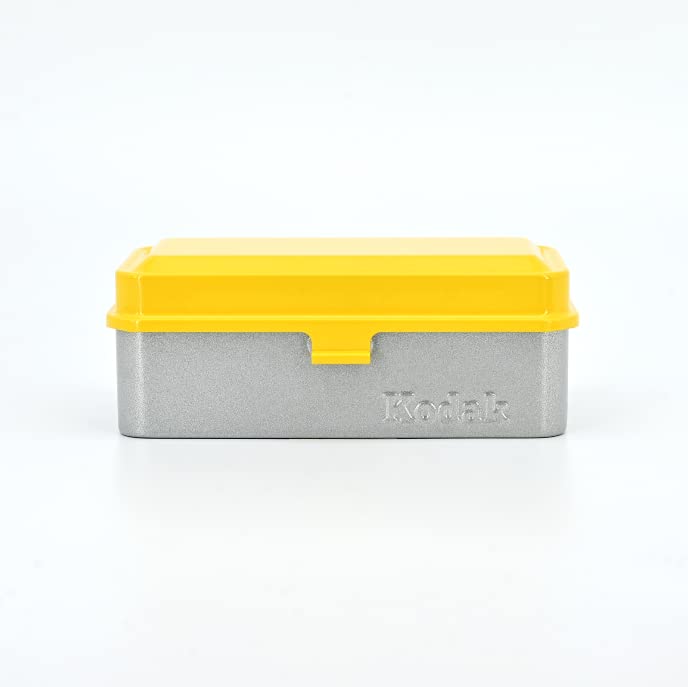 Kodak 120/135 Film Case   For 8 Rolls Of 120 Films / 10 Rolls Of 35Mm Films   Retro Steel Case To Sort & Safeguard Film (Yellow)