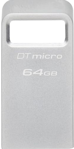 Kingston Datatraveler Micro 128Gb Usb Flash Drive | Ultra-Small Premium Metal Design | Usb 3.2 Gen 1 | Speeds Up To 200Mb/S | Dt