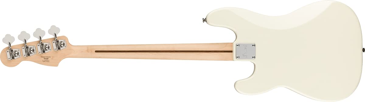 Squier Affinity Series Precision Bass, Olympic White, Maple Fingerboard