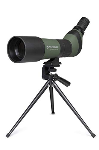 Celestron - LandScout 65mm Angled Spotting Scope - Fully Coated Optics - 20-60x Zoom Eyepiece - Rubber Armored - Tabletop Tripod