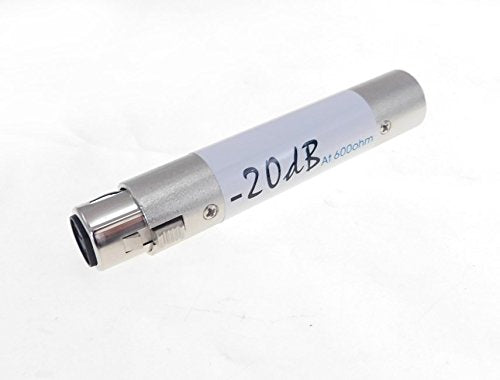 PROcRAFT INLINE ATTENUATOR XLR FEMALE TO MALE ADAPTOR -20dB PAD