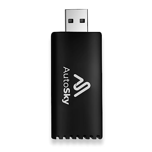 Wireless Carplay Adapter   Newest And Fastest 5Ghz   Autosky   Plug And Play   Usb C And Usb A Cables   Wired Carplay Required