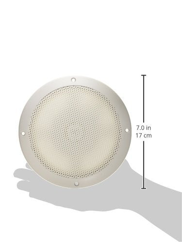 Pqn Enterprises Eco60 4W Waterproof Ultra Slim Rv Marine Speaker, White, 6''