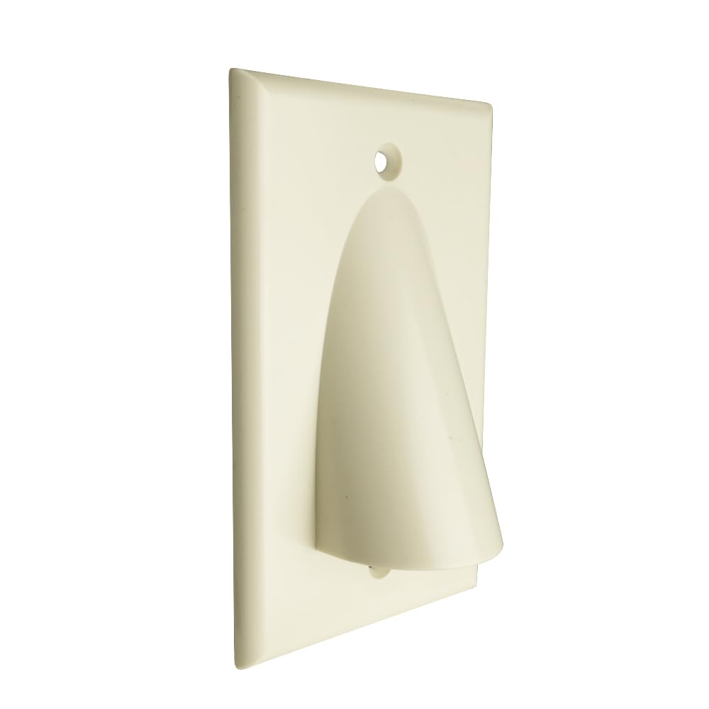 Skywalker Single Gang Bundled Cable Wall Plate (Almond)