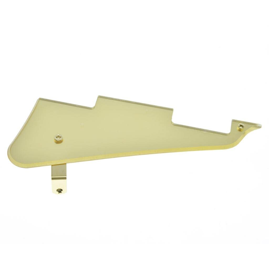 Kaish Gold Mirror 1 Ply Lp Guitar Pickguard With Gold Stainless Steel Bracket And Steel Mounting Screws For Usa Les Paul