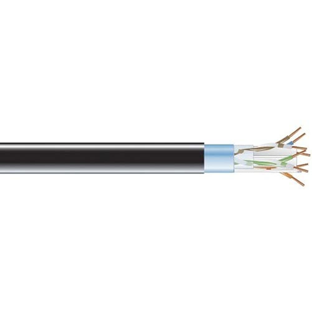 Cat6 400-Mhz Solid Ethernet Bulk Cable - Shielded (F/Utp), Cmp Plenum, Black, 10