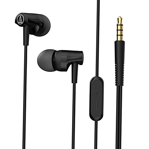 AudioTechnica Sonic Fuel InEar Wired Earphones With InLine Mic & Control, 8.5Mm Powerful Drivers For Clear Sound & Rich Bass,