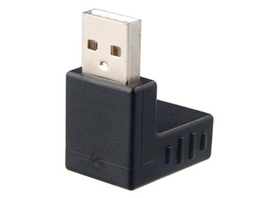 Optimal Shop Downward Right Angle Usb 2.0 A Male To A Female Adapter (Black)