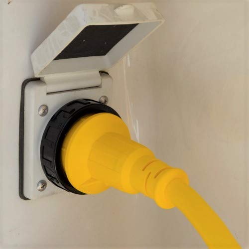 Conntek 17105-050Re Marine Shore Power 30 Amp Cordset With Light Indicator (Yellow, 50-Feet)
