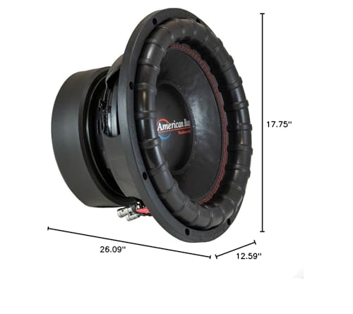 American Bass Elite Series Subwoofers Dual 4 Ohm Voice Coil 1500 Watts Rms3000 Watts Max 150 Oz Magnet