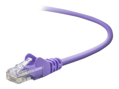 Belkin A3X126 06 Pur S 6Ft Cat5E Purple Snagless Xover Cable Rj45Mrj45M