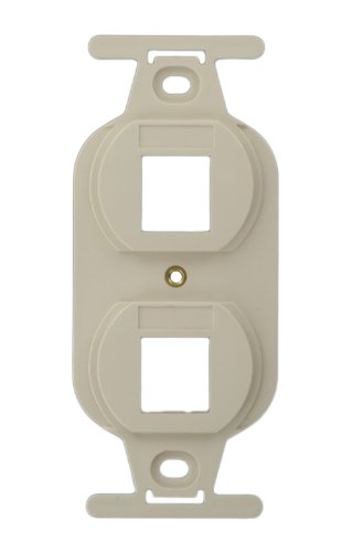 Leviton 41087 2Tp Quickport Duplex Type 106 Insert, 2 Port, Light Almond