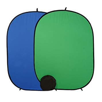 Fancierstudio 2 In 1 Chromakey Green Screen Chromakey Blue Screen Collapsible Backdrop Collapsible Reversible Background 5'X7' Chroma Key Blue/Green By Fancierstudio Re2010 Bg