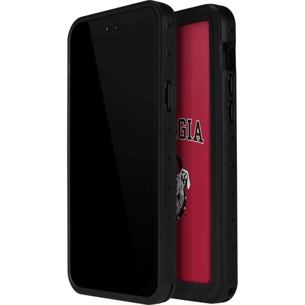 Skinit iPhone 14 Pro Waterproof Phone Case University of Georgia Bulldogs Logo Red
