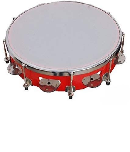 Music Mantra Fibre Dafli/Tambourine Random colour 10 inch Hand Percussion Musical Instrument