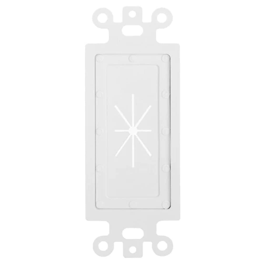 Cmple     Decora Wall Plate 1 Gang Insert With Flexible Opening Single Gang Decor Wall Plate   White