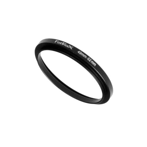 Fotodiox Metal Step Up Ring, Anodized Black Metal 49Mm-52Mm 49-52 Mm