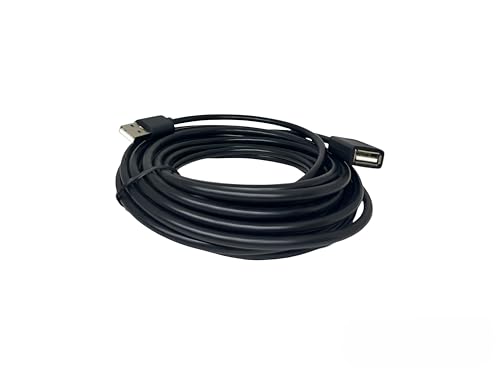 Upix Premium Usb Male To Female Extension Cable 5 Meters (Black), Usb A Male To A Female Cable, Usb Extender For Tv, Pc, Hard Dr