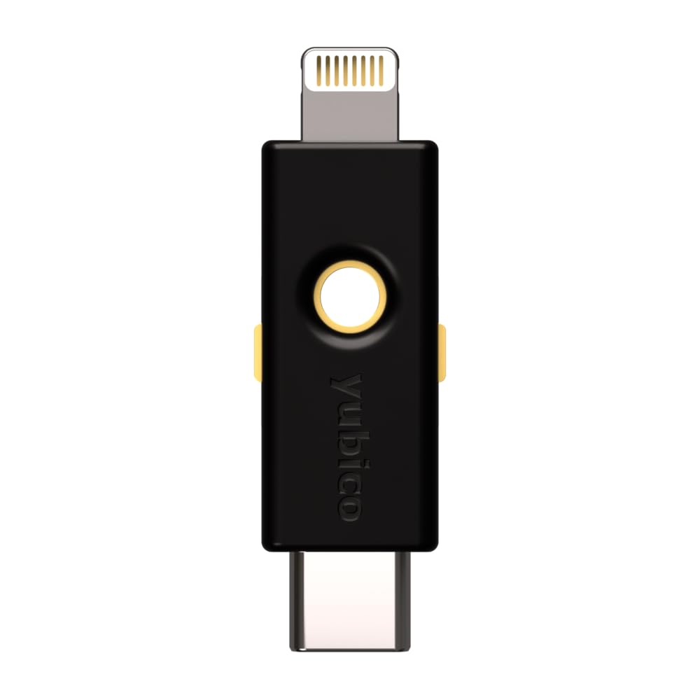 Yubico   Yubikey 5Ci   Two Factor Authentication Security Key For Android/Pc/Iphone, Dual Connectors For Lighting/Usb C   Fido C