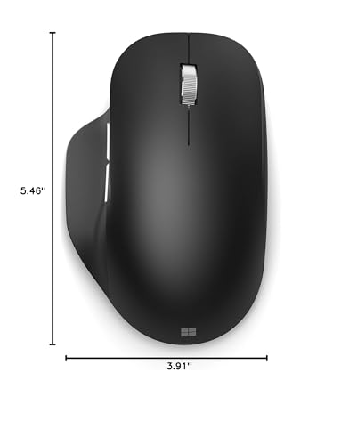 Microsoft Bluetooth Ergonomic Mouse   Matte Black With Comfortable Ergonomic Design, Thumb Rest, Up To 15Months Battery Life. Wo