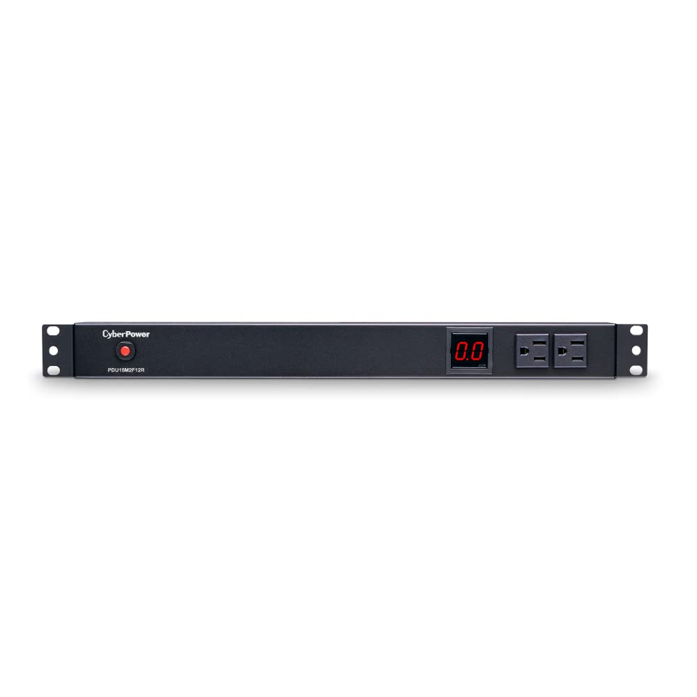 Cyberpower Pdu15M2F12R Metered Pdu, 100 125V/15A, 14 Outlets, 1U Rackmount