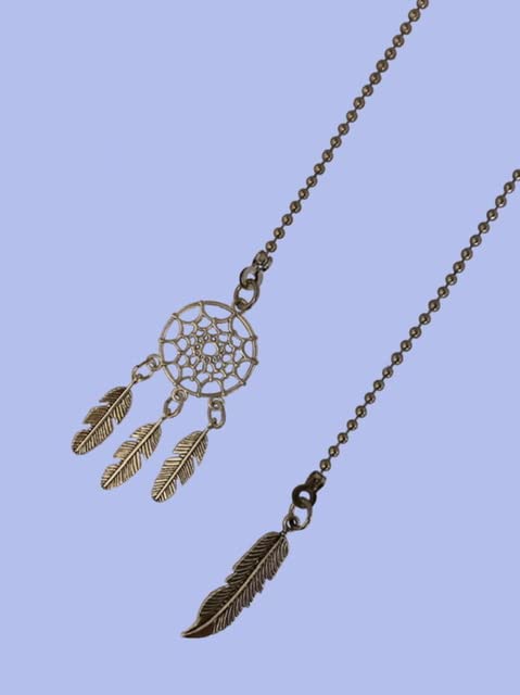 Dream Catcher Ceiling Light Fan Pull Chain Ornament Extender Silver