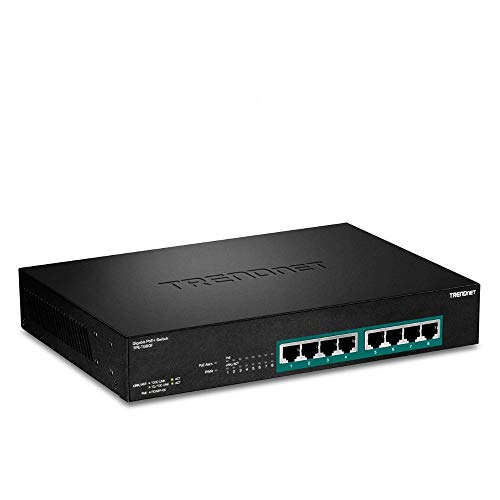 Trendnet 8 Port Gigabit Full Power Poe+ Switch, 8 X Gigabit Poe+ Ports, 240W Power Budget, 16Gbps Switching Capacity, Rack Mount